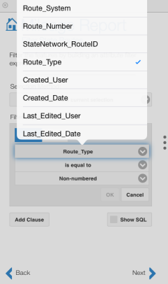 Choose a field from the network layer